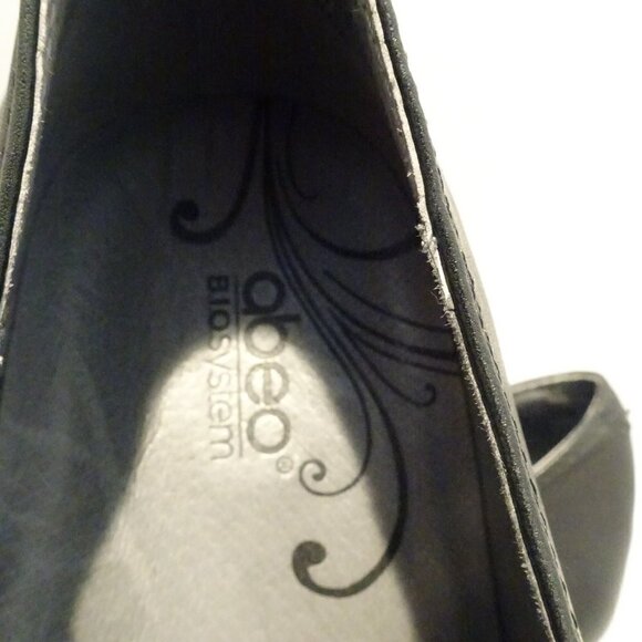 ABEO Portola Heels Shoes Black Leather Size 9N Round Toe Bio System - Picture 5 of 8